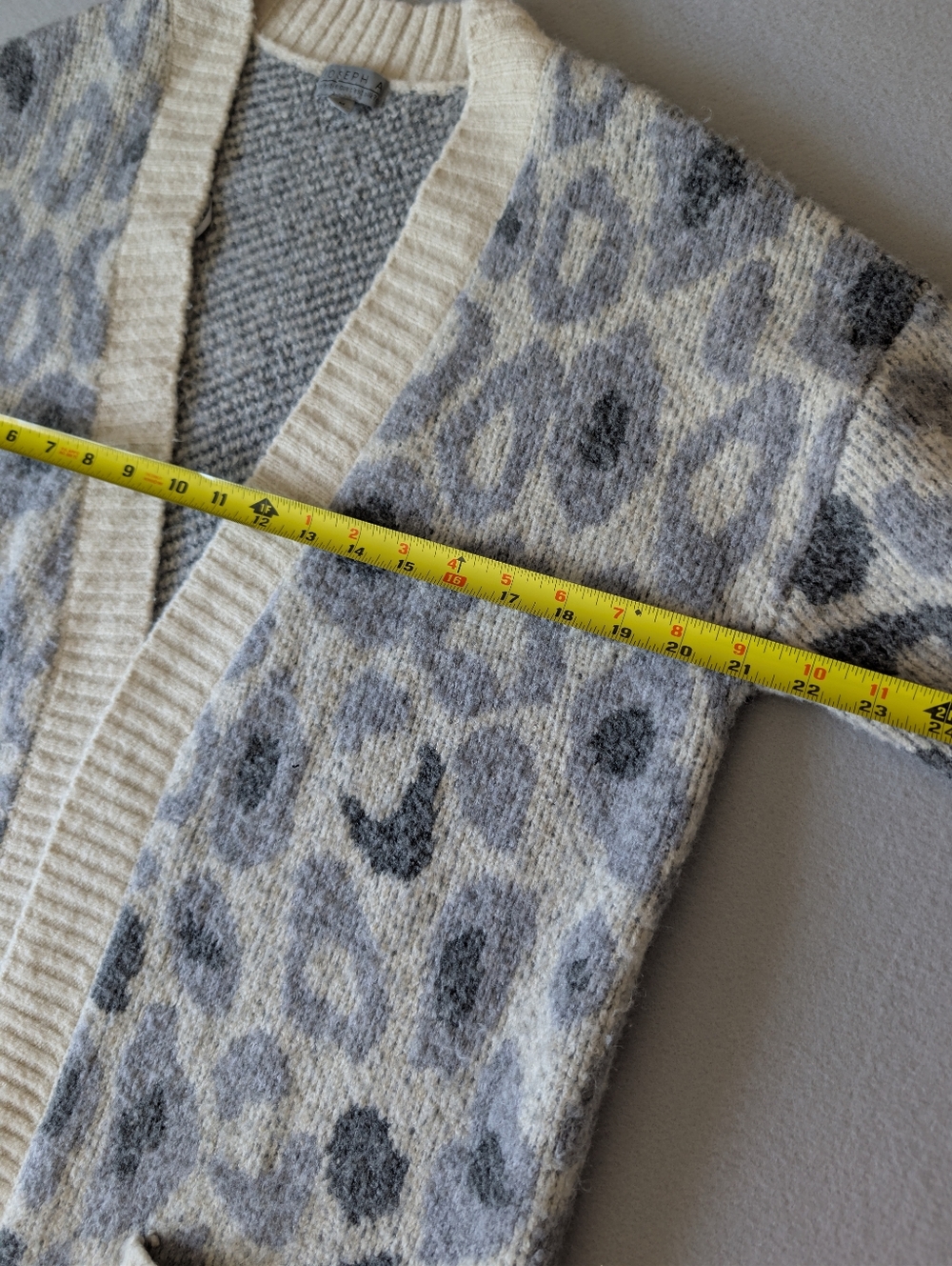 Joseph A Animal Print Neutral Open Front Cardigan Cozy Core Elevated Loungewear image 8
